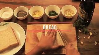 Bread toast with olive oil herb amp garlic by Chef Rushali [upl. by Nodal]