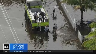 Northeast MiamiDade still struggling with flooding where some residents were rescued from homes [upl. by Maryrose]