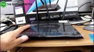 Hands on with Netgear NightHawk AC1900 VSDLADSL Router [upl. by Nesmat]