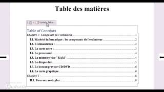 Créer une table des matières automatiquement  numérotation des titres Cours Word [upl. by Grant587]