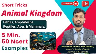 Animal Kingdom Short Tricks  5 minutes 50 Examples  NEET Biology [upl. by Yatnod]