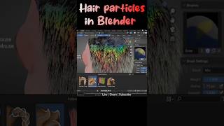 Blender Hairs Particle 40 blender animation 3d [upl. by Suiram]