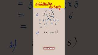 Distributive Property of multiplication over addition shorts [upl. by Zilvia607]