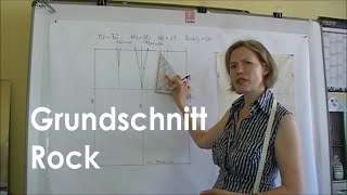 Schnittkonstruktion Rock Grundschnitt [upl. by Ettennaej]