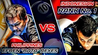 EFREN quotBATAquot REYES VS INDONESIAN No 1 PLAYER  10BALL 2023 [upl. by Wollis367]