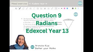 Mixed questions 5 Radians Question 9 Year 13 Edexcel [upl. by Ahsea]