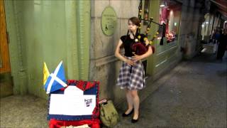 Mairi Mason Playing the Bagpipes in NYC [upl. by Acinod]