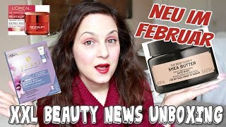 DROGERIE NEUHEITEN amp BEAUTY NEWS Haul Februar XXL Unboxing LOréal Paris Body Shop Biodroga [upl. by Dagnah435]