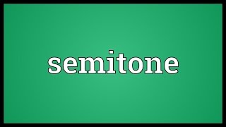 Semitone Meaning [upl. by Sivi800]