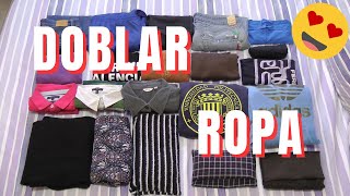 Como DOBLAR ROPA para Ahorrar Espacio 👕👗 Método del bolsillito 21 prendas diferentes 😮 [upl. by Nimajnab]