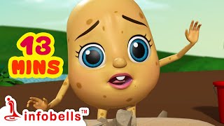 உருளைக்கிழங்கு செல்ல குட்டியின் குட்டி சண்டை  Tamil Rhymes for Children  Infobells [upl. by Atikat935]