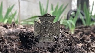 An Antique Medal in the Flower Bed 🎖️🌷🤲 [upl. by Nalhsa190]