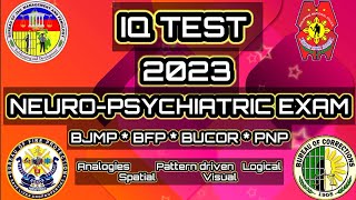 NEUROPSYCHIATRIC EXAM  IQ TEST BJMP BFP PNP BUCOR [upl. by Udelle]