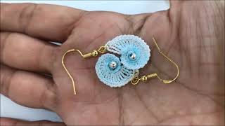 Crochet earrings tutorial [upl. by Ilram28]