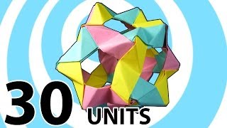 Modular Origami Buckyballs from 30 PHiZZ Units Instructions [upl. by Yelnet]