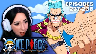 FRANKY IS A CYBORG 😱  One Piece Episode 237 amp 238 Reaction [upl. by Anitra]