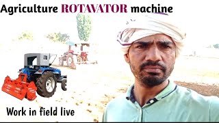 ROTAVATOR MACHINE से खेत को जोतना  Jai Farming [upl. by Aseefan]