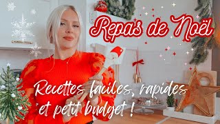 IDÉES REPAS FÊTES 2023 PETIT BUDGET 🎅🏼🍽️ Recettes faciles rapides et pas cher • Menu de fêtes [upl. by Lahcar]