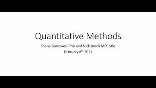 Implementation Science Education Series Seminar 6 Quantitative Methods [upl. by Gaither]