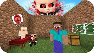 NOOB VS CREEPYPASTA CASA UN JEFE EN PAÑALES MINECRAFT TROLL  ROLEPLAY [upl. by Bak]