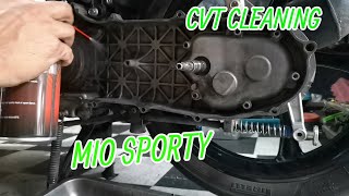 CVT CLEANING YAMAHA MIO SPORTY [upl. by Votaw]