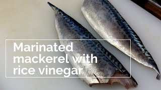 Japanese chef makes marinated mackerel with rice vinegarshimesaba [upl. by Rozamond]