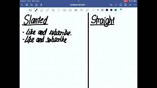 Slanted handwriting vs Straight handwriting on Goodnotes [upl. by Eve]