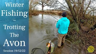 Winter River Fishing  Successful Stick Float Trotting On The Avon  191222 Video 369 [upl. by Primaveras]