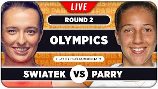 SWIATEK vs PARRY • Paris Olympics 2024 • LIVE Tennis Play by Play Stream [upl. by Clauddetta]