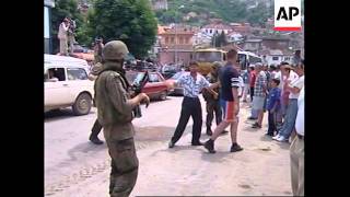 KOSOVO SERB CITIZENS STREAM OUT OF PRIZREN [upl. by Maxi]