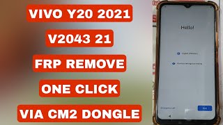 VIVO Y20 V2043 21 FRP REMOVE VIA CM2 DONGLE [upl. by Mireille]