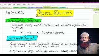 Grignard reagent and its reactions Alkyl halides Lecture  13 urduhindi [upl. by Hulton223]