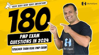 PMP Exam 2024  180 Scenario Based Questions and Answers Like Actual PMP Exam FREE MOCK TEST [upl. by Leake]