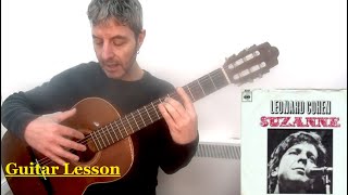 Learn to play SUZANNE  Leonard Cohen ACCURATE Guitar Lesson [upl. by Nywrad]