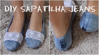 DIY Sapatilha Jeans [upl. by Eilac821]