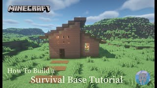 Minecraft 建築：現代雙斜屋頂屋做成基地│How to build a survival base tutorial【秘密himitsu】│마인크래프트 건축│マイクラ建築│【生存小屋】17 [upl. by Boorman]