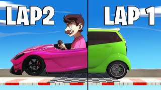 GTA 5 But Every Lap You Get A RANDOM Car [upl. by Chadabe426]