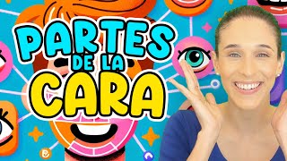 Descubre las Partes de la Cara Nariz Orejas Ojos y Boca  Video en español para Niños Pequeños [upl. by Lorrimer]