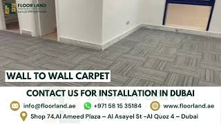 WalltoWall Carpets Dubai  Top Carpet Supplier – Floor Land [upl. by Forester]