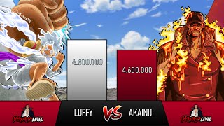 LUFFY VS AKAINU  ONE PIECE POWER LEVELS [upl. by Ettenuahs343]