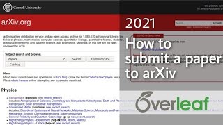 How to submit a paper to arXiv 2021 [upl. by Arne]