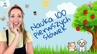 Nauka pierwszych 100 słów dla dzieci  Wymowa kojarzenie  zabawy angażujące interaktywne  35 min [upl. by Sedlik]