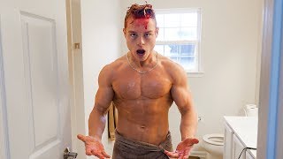 DYEING MY FRIENDS HAIR RED PRANK SO MAD [upl. by Gilmore]