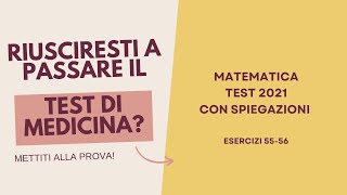 Soluzioni TOLC MED 2021 matematica  Parte 2 [upl. by Marlene837]