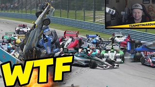 HUGE PILEUP  Racing Game Crashes amp Glitches [upl. by Stratton]