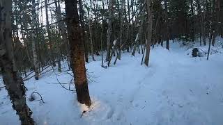 Snowy run on the mountain bike Nova Scotia [upl. by Arutak]