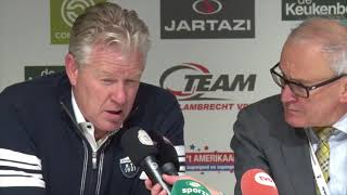 Persconferentie na KSC Lokeren  Waasland Beveren met Peter Maes [upl. by Aruam]