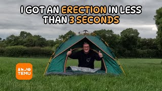 Temu PopUp Tent Review ⛺️  Sets Up in Less Than 3 Seconds CampingGear TentReview [upl. by Aicad]