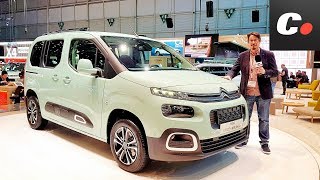 Citroën Berlingo  Peugeot Rifter Partner  Salón de Ginebra 2018 en español  cochesnet [upl. by Mateo54]