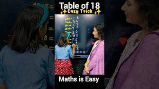 Table of 18 Easy Trick🔥 Easy Table Trick Easy Maths Trick  Vedic Maths ytahorts shorts trend [upl. by Wind]